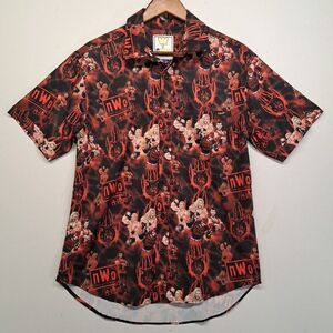 WWE RSVLTS NWO 4 Life Mens Medium Shirt Macho Man Luger Nash Hall WCW Wolfpac